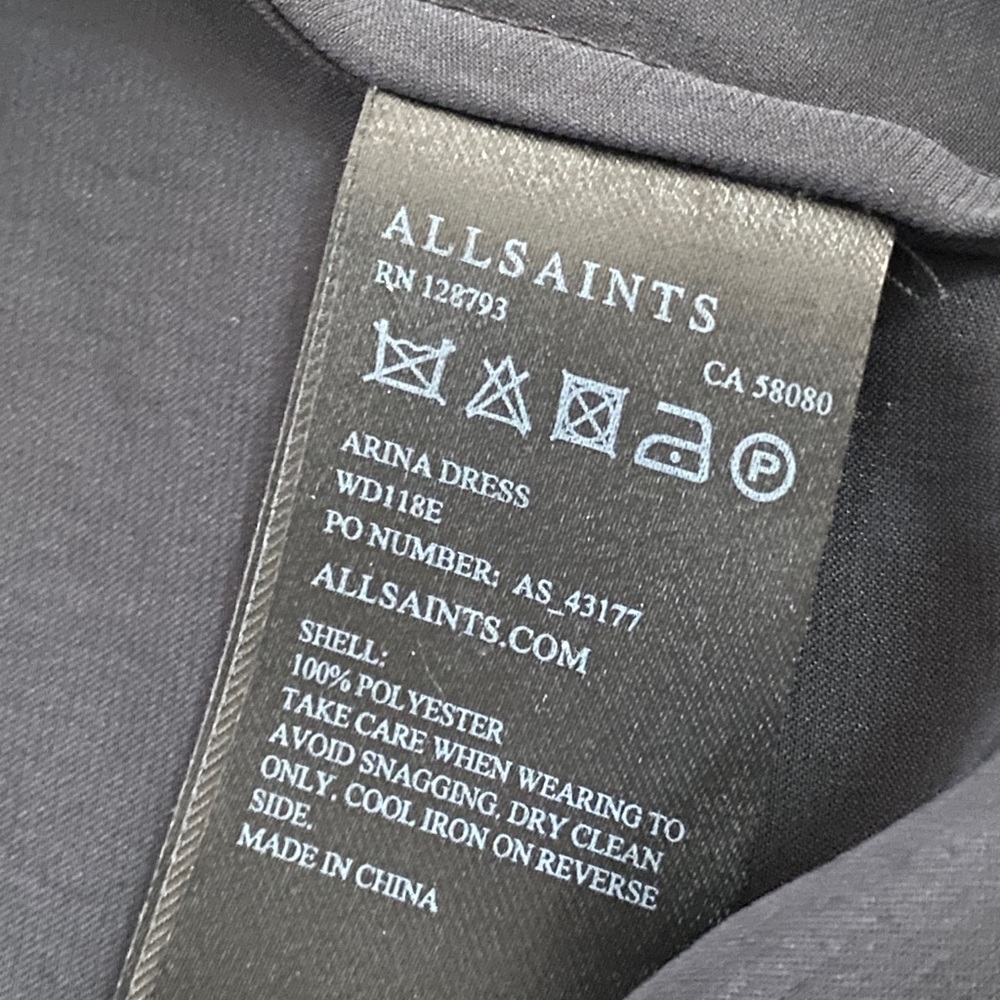 All Saints Ariana Dress Size 4 - Picture 16 of 16
